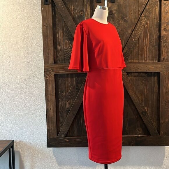 Sexy Crew Neck Half Sleeve Hips-Wrapped Slim Fit Party Autumn Dress - Picture 7 of 14